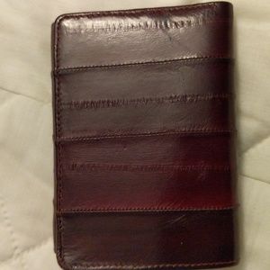 Lee Sands Eel skin tri fold wallet
